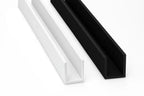 Rigid PVC U Channel Trim 1m (1000mm) – Board & Panel Edge Protector in Black or White