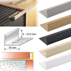 PVC L-Angle Tile Edge Trim 2.5m – Straight Finish Profile for Walls & Floors (8–12.5mm)