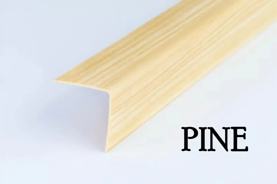 Wood Effect PVC Corner Trim – 90° Edge Protector, 1m Length