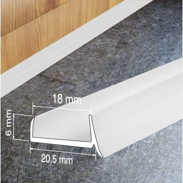 Kitchen Kickboard Sealing Strip for 18mm Panels – PVC Plinth Moisture Barrier, Push-Fit Seal