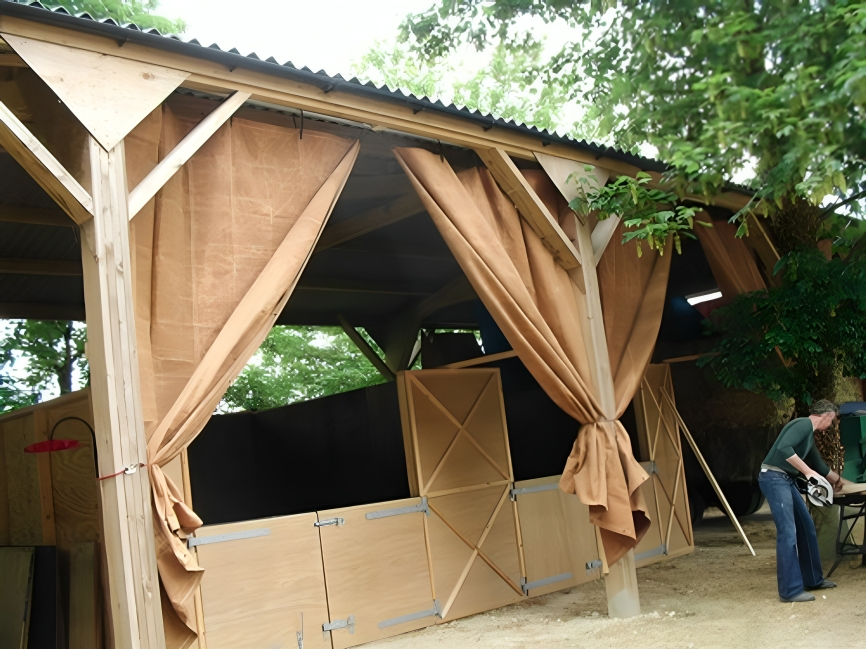 18oz Tan Cotton Canvas Tarpaulin - Breathable Water Resistant Cover