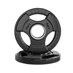 Tri-Grip Olympic Weight Plate for Strength & Resistance Training – Rubber Coated