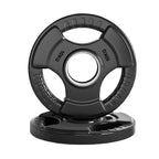 Tri-Grip Olympic Weight Plate for Strength & Resistance Training – Rubber Coated