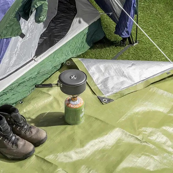 270GSM Green & Silver Tarpaulin – Heavy Duty Waterproof Reinforced Sheet