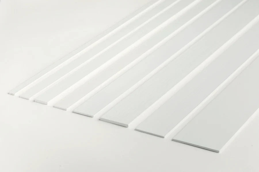 Rigid PVC Flat Bar Trim (1m or 2.5m) – White, Black or Anthracite