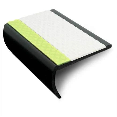 65 x 36mm Tredsafe Aluminator PVC Stair Nosing With Non Slip Insert and Glow Strip