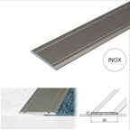 30mm Aluminium Flat Self Adhesive Floor Transition Strip for Same Level Surfaces