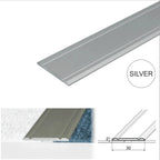30mm Aluminium Flat Self Adhesive Floor Transition Strip for Same Level Surfaces