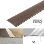 Wood Effect Flat Floor Threshold 35mm – Self Adhesive Aluminium Door Strip