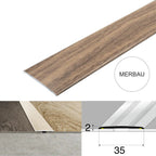 Wood Effect Flat Floor Threshold 35mm – Self Adhesive Aluminium Door Strip