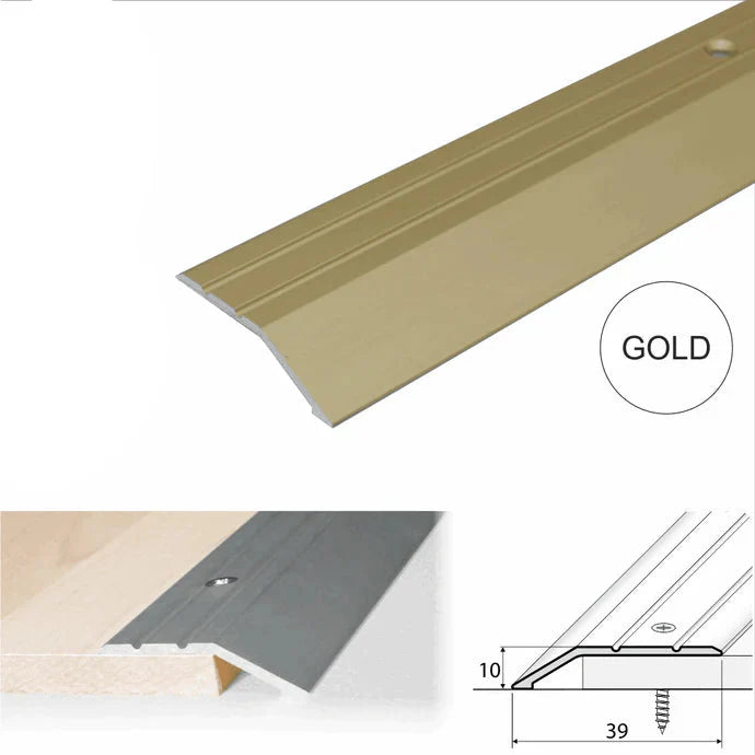 40mm Aluminium Ramp Threshold Strip for Uneven Floor Height Transitions