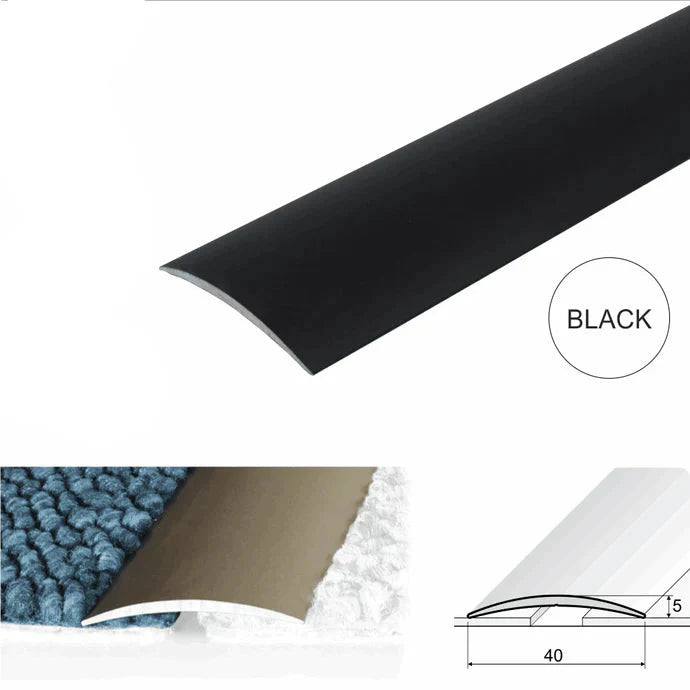 40mm Flat Aluminium Self Adhesive Threshold Strip for Same Level Floor Joins