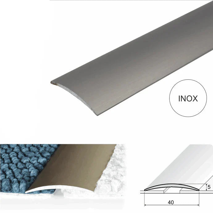 40mm Flat Aluminium Self Adhesive Threshold Strip for Same Level Floor Joins
