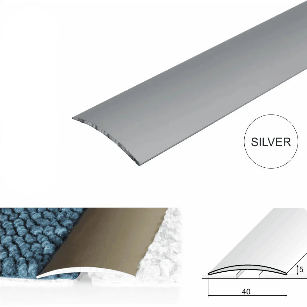 40mm Flat Aluminium Self Adhesive Threshold Strip for Same Level Floor Joins