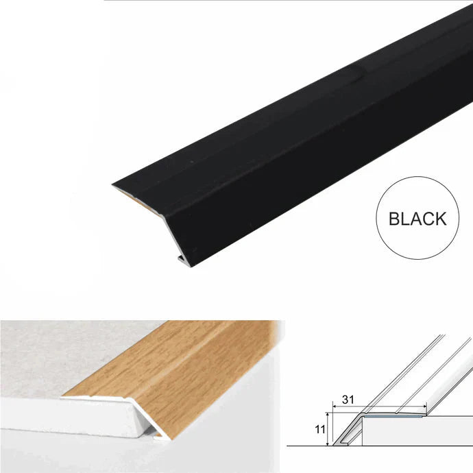 31mm Aluminium Self Adhesive Ramp Threshold Strip for Uneven Floor Joins