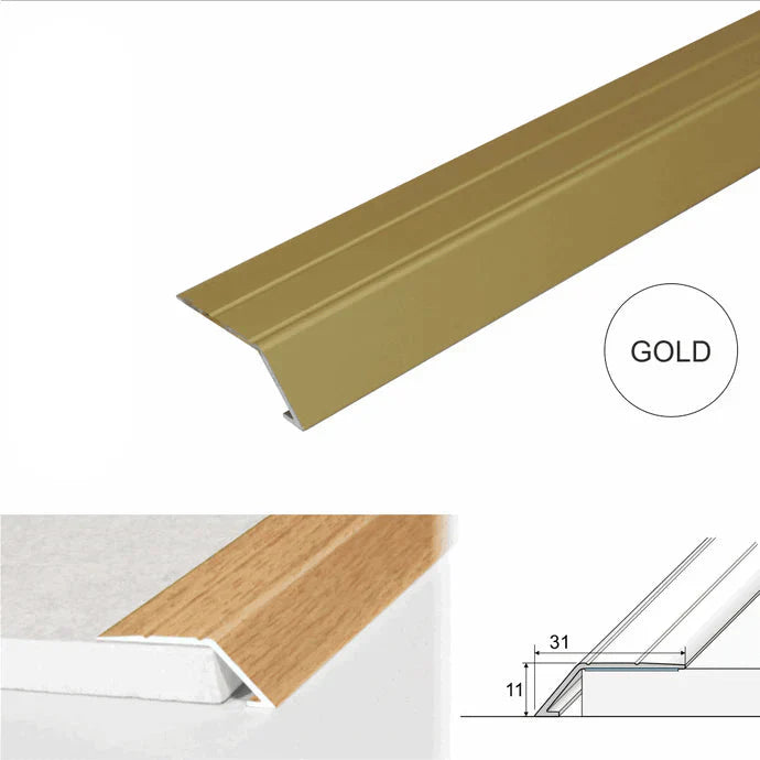 31mm Aluminium Self Adhesive Ramp Threshold Strip for Uneven Floor Joins