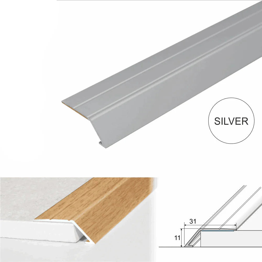 31mm Aluminium Self Adhesive Ramp Threshold Strip for Uneven Floor Joins