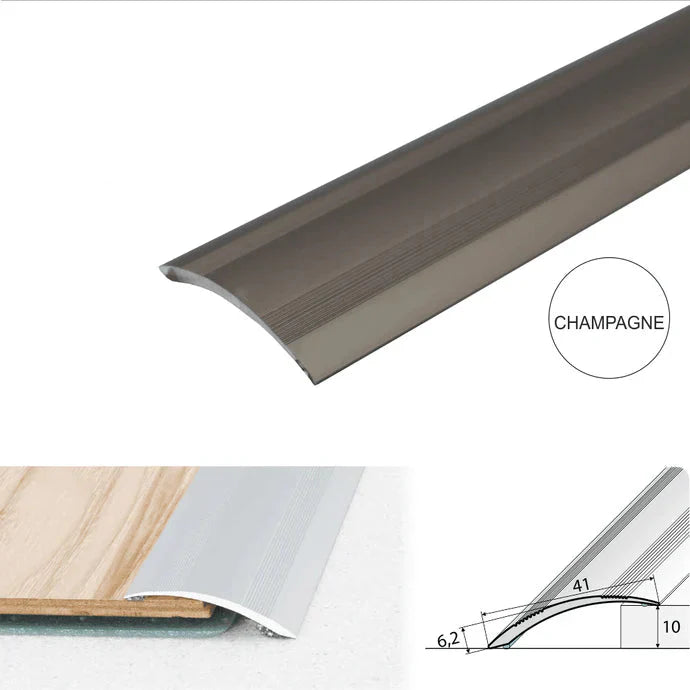 41mm Aluminium Self Adhesive Ramp Threshold Strip for Uneven Floor Levels