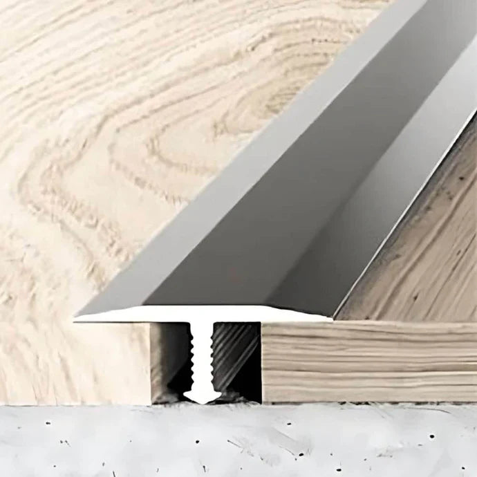 13mm Aluminium T-Joint Floor Transition Strip for Tiled and Hard Flooring
