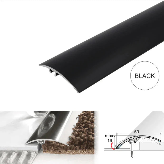 50mm Aluminium Door Threshold Strip for Floor Height Differences up to 18mm