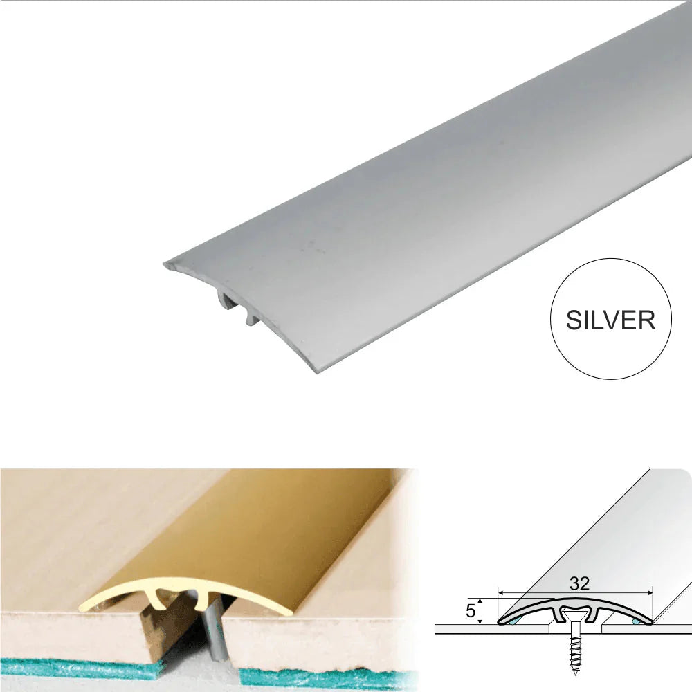 32mm Aluminium Floor Threshold Strip for Same Level Doorway Transitions