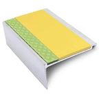 60 × 32mm Aluminator Straight-Edge Aluminium Stair Nosing with Glow-in-the-Dark Anti-Slip Strip