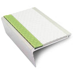 63 x 32mm Tredsafe Non Slip Aluminium Rakeback Stair Nosing with Glow in the Dark Strip
