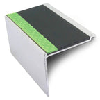 60 × 55mm Aluminium Stair Edge Nosing with Aluminator Glow Strip and PVC Non-Slip Insert