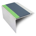 72 × 55mm Aluminium Stair Edge Trim with Aluminator Glow Strip and PVC Grip Insert