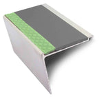 Non-Slip Stair Nosing 60 × 55mm Rakeback Aluminium Edge Trim with PVC Insert