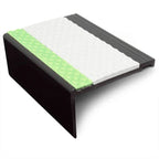 67.5 x 39mm Heavy Duty PVC Stair Nosing With Tredsafe Non Slip Insert and Aluminator Glow Strip