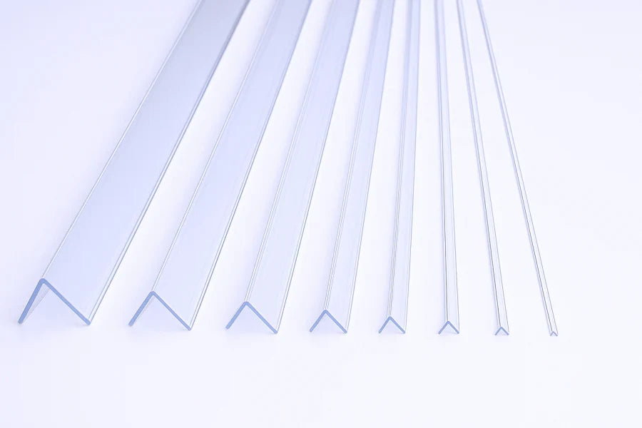 Transparent PVC Corner Trim – 90° Edge Protector, 1m & 2.44m