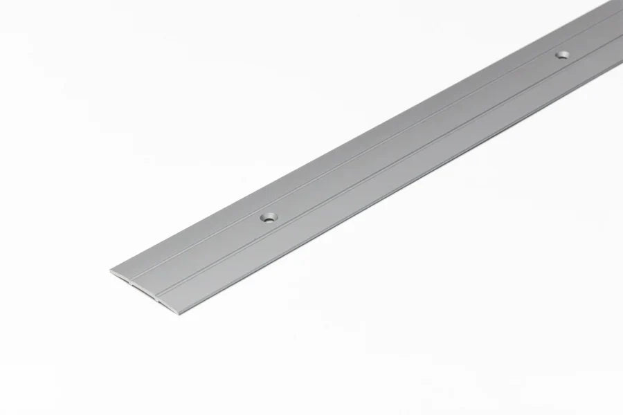 37mm Flat Anodised Threshold Bar, 1 Metre Screw-Fix Aluminium Transition Strip in Champagne, Gold or Silver