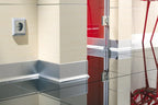 Silver Anodised Wall–Floor Trim, 100mm Aluminium Skirting Board in 2500mm Length