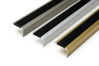 Anodised Aluminium Stair Nosing with Anti-Slip Rubber – 46mm x 30mm – 1.2m & 2.4m Lengths