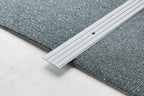 Flat 40mm Anodised Aluminium Floor Transition Strip – 1m or 2m Doorway Threshold Trim