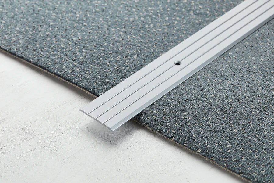 Flat 40mm Anodised Aluminium Floor Transition Strip – 1m or 2m Doorway Threshold Trim