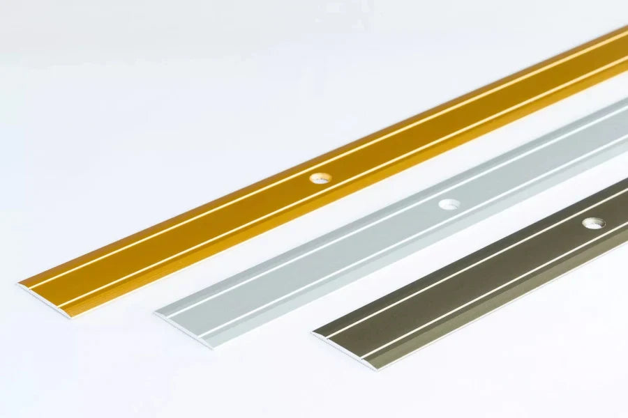 30mm Anodised Aluminium Door Threshold Bar (900mm) – Screw-Fix Flat Strip in Silver, Gold or Champagne