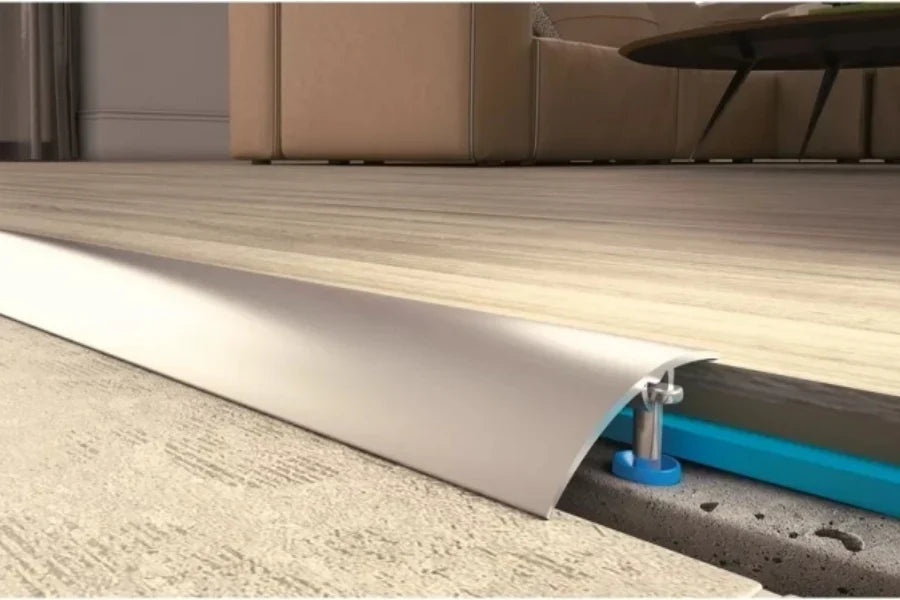 Anodised Aluminium Door Threshold Strip (30mm, 40mm, 50mm) – 0.93m Push-In Floor Transition