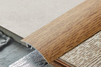 47mm Wood-Effect Aluminium Threshold Trim (930mm) – Self-Adhesive Door Strip for Laminate Joins
