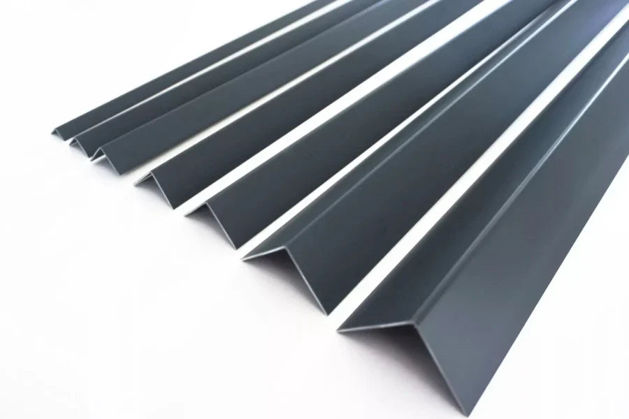 Anthracite PVC Corner Trim – 90° Edge Protector, 1m & 2.48m Length
