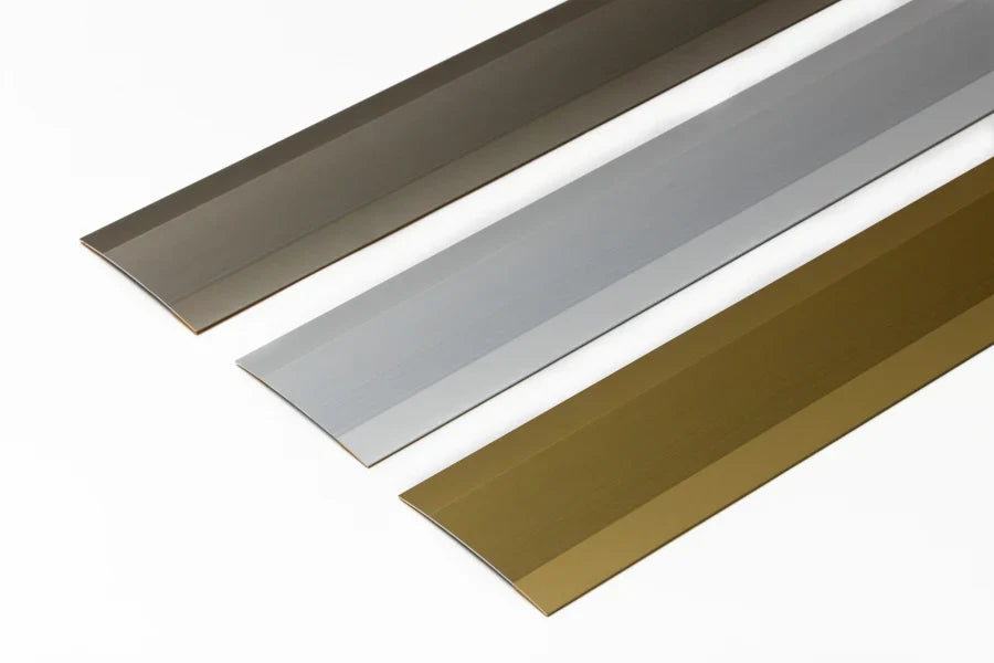 100mm Self Adhesive Aluminium Door Threshold (930mm Length) – Silver, Gold or Champagne