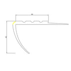 Flexible PVC Anti-Slip Stair Edge Profile 40 x 40mm – Warning Grip for Safe Steps