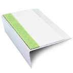 66 × 32mm Aluminator Aluminium Rakeback Stair Edge Profile with PVC Non-Slip Insert