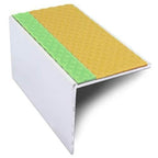 56 x 55mm Aluminium Stair Nosing with Tredsafe Anti-Slip Insert and Aluminator Glow Strip