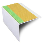 67 x 55mm Ramped TredSafe Aluminium Stair Nosing With Non Slip PVC Insert and Glow Strip