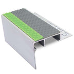 Slimline Heavy-Duty Tile-In Aluminium Stair Nosing for 10mm & 12.5mm Floors with Tredsafe Non-Slip Insert