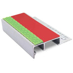 45 × 20mm Tile-In Aluminium Stair Nosing for 10–12.5mm Tiles with Non-Slip Insert