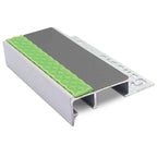 45 × 20mm Tile-In Aluminium Stair Nosing for 10–12.5mm Tiles with Non-Slip Insert