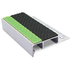 Slimline Tile-In Aluminium Stair Nosing for 10mm & 12.5mm Floors with Tredsafe Non Slip PVC Insert